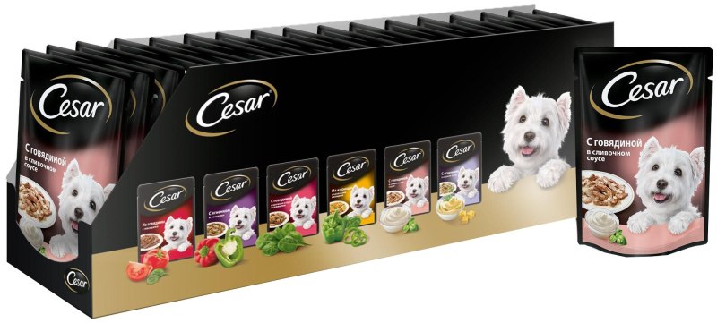 Корм для собак Cesar говядина 24шт. Х 100г