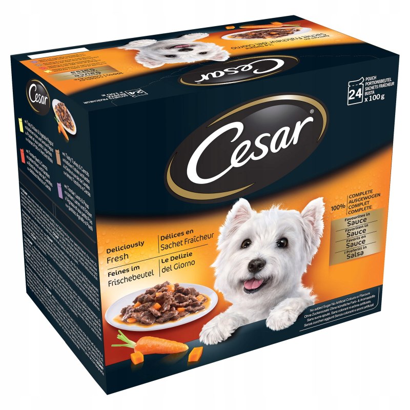 Собачий корм в пакетиках Cesar
