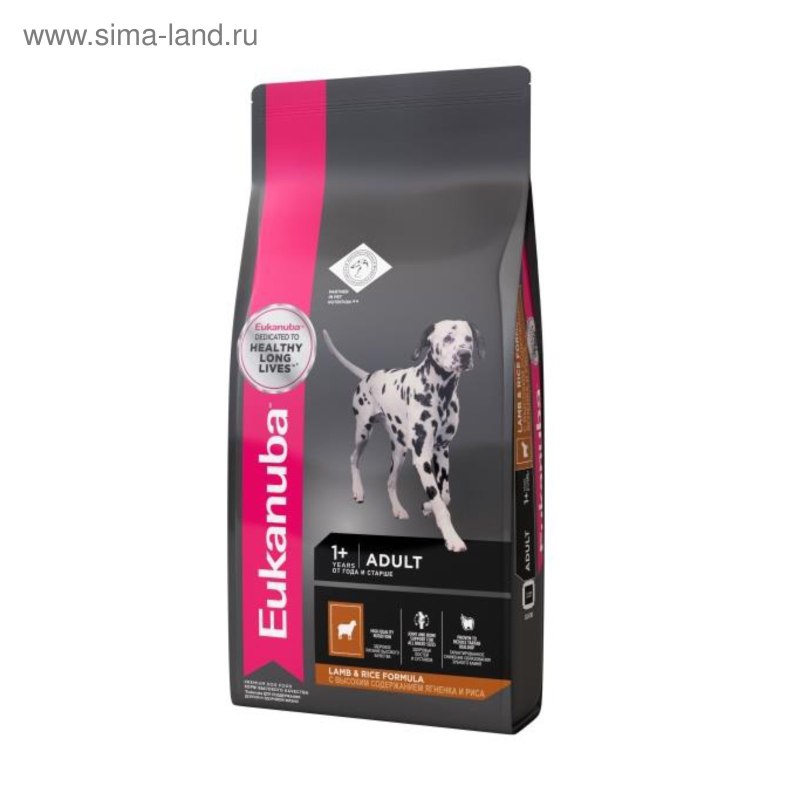 Eukanuba Adult сухой корм для собак всех пород с ягненком Eukanuba