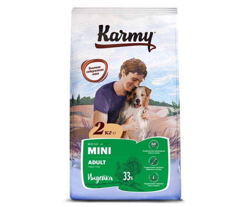 Корм для собак karmy (2 кг) Medium Adult индейка
