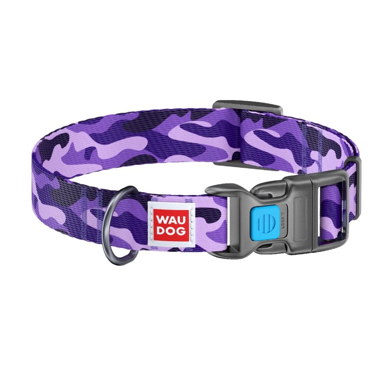 Ошейник Wau Dog nylon светонакопительный (15 мм) 23-35 см