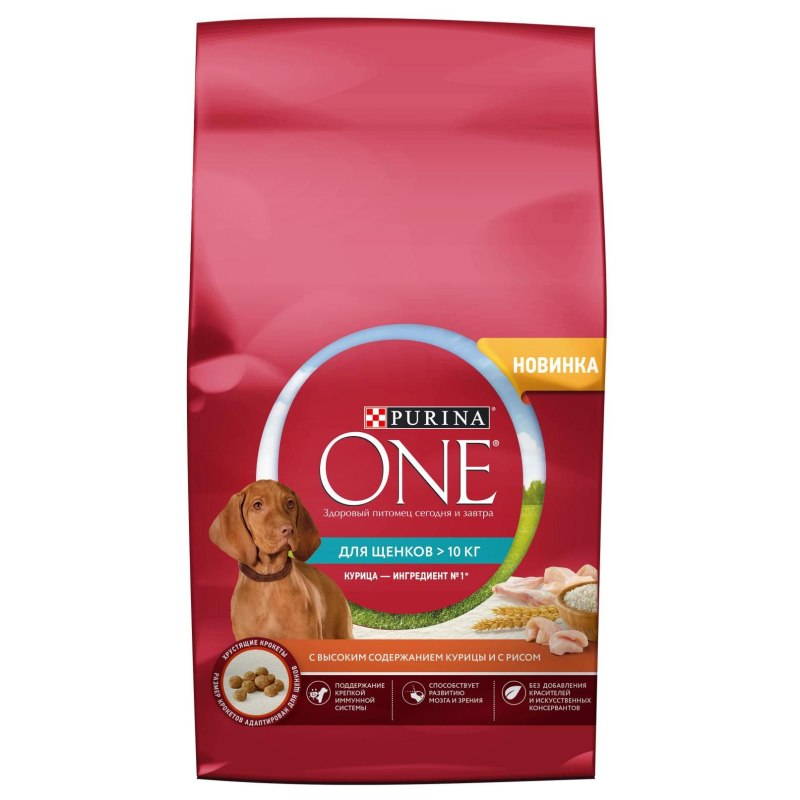 Корм Purina one для взрослых собак средних и крупных пород