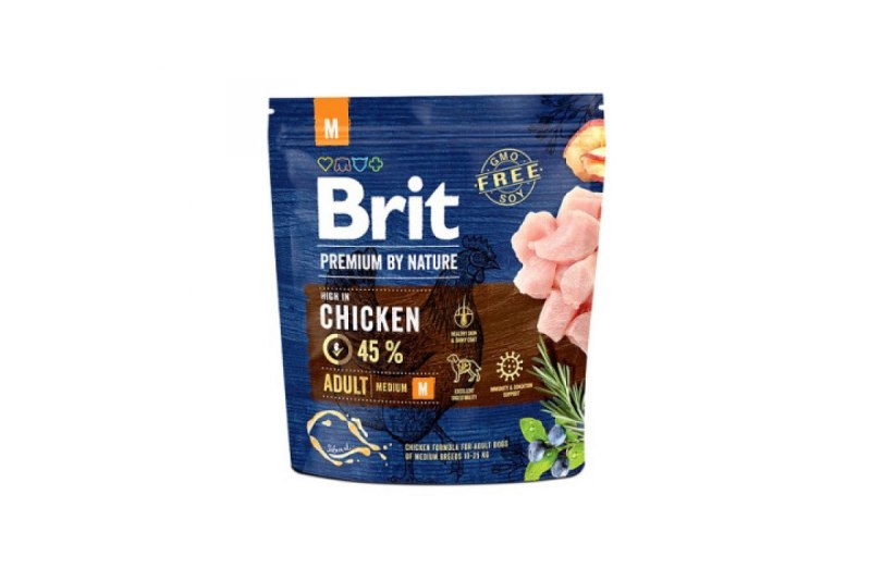 Brit Premium Adult m сухой корм для собак 15кг