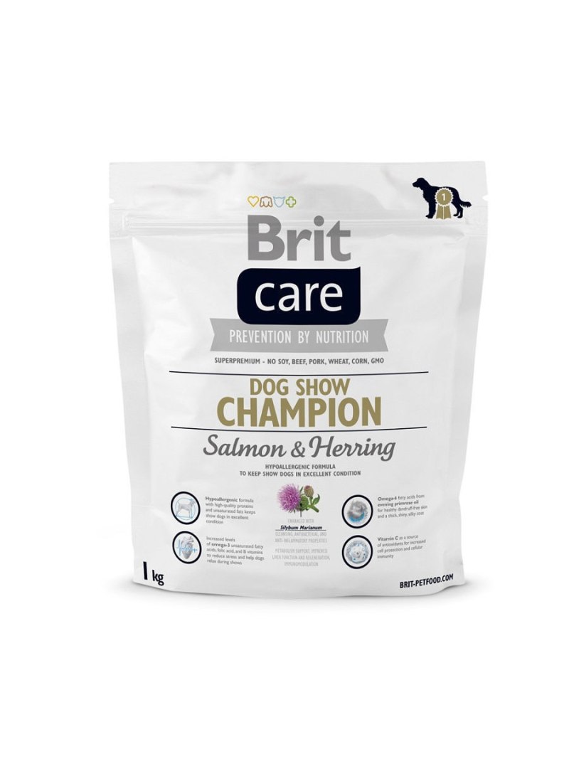 Корм Brit Care Dog show Champion для выставочных собак, лосось и сельдь с рисом