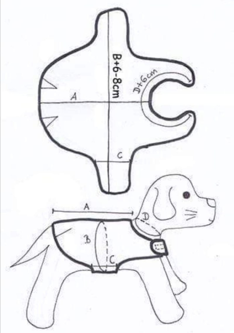 Выкройка одежды для собак