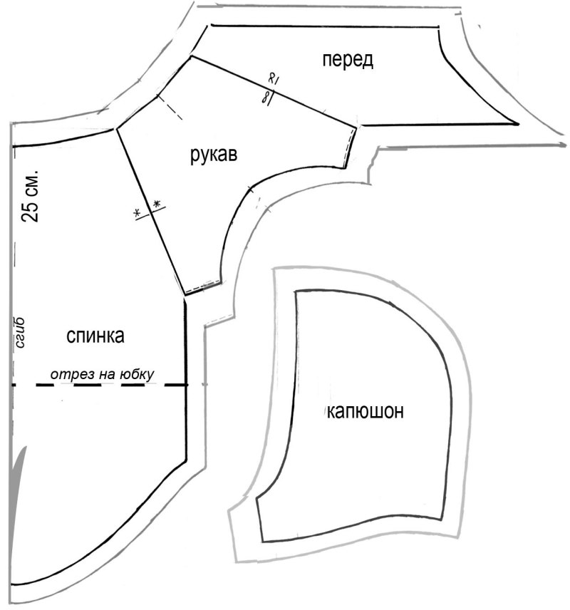 Выкройка комбинезона для собаки Джек Рассела мальчика